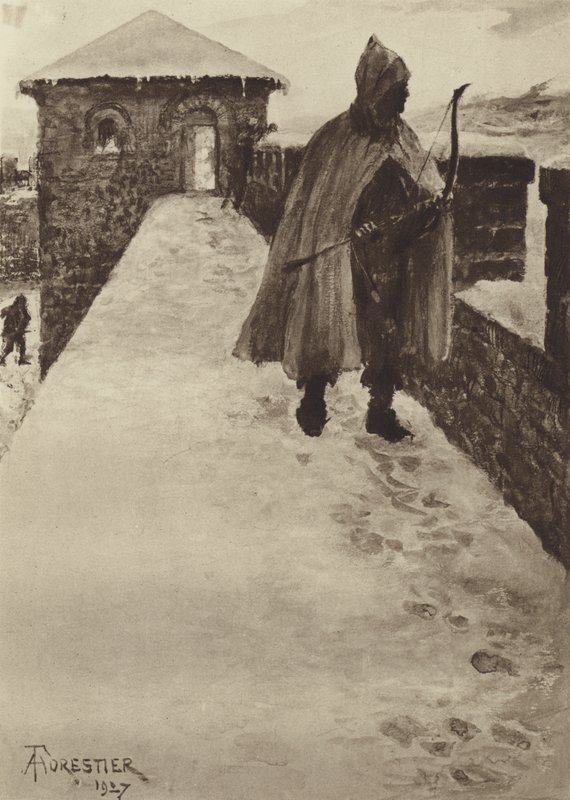 Patrouiller un fort nord-britannique en hiver - after Amedee Forestier
