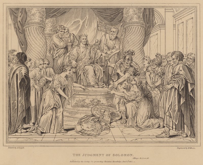 Le jugement de Salomon, 1 Rois - after Antoine Coypel