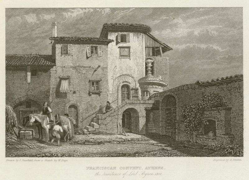 Couvent Franciscain, Athènes, résidence de Lord Byron, 1811 - after C. Stanfield