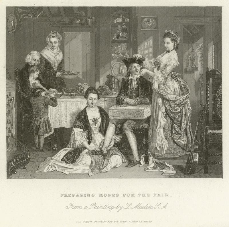 Préparer Moïse pour la foire - after Daniel Maclise