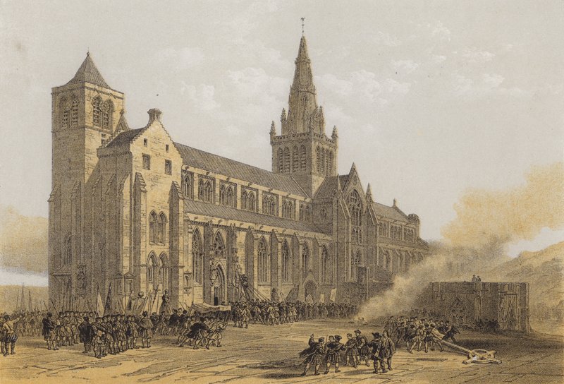 Cathédrale de Glasgow (St Mungo), Extérieur - after David Roberts