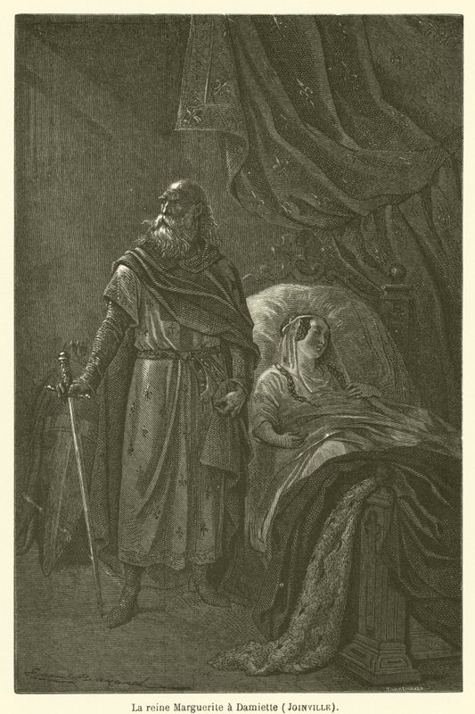 La reine Marguerite à Damiette, Joinville - after Emile Antoine Bayard