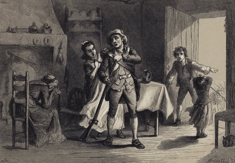 Un Minute Man se préparant pour la Guerre - after Felix Octavius Carr Darley
