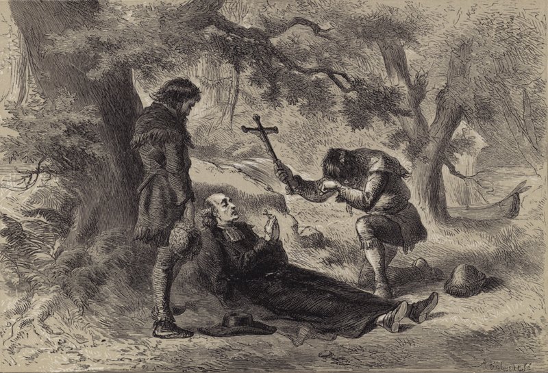 La mort du Père Marquette - after Felix Octavius Carr Darley
