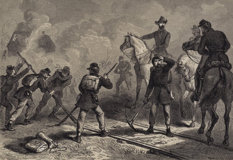 La Marche de Sherman vers la Mer - after Felix Octavius Carr Darley
