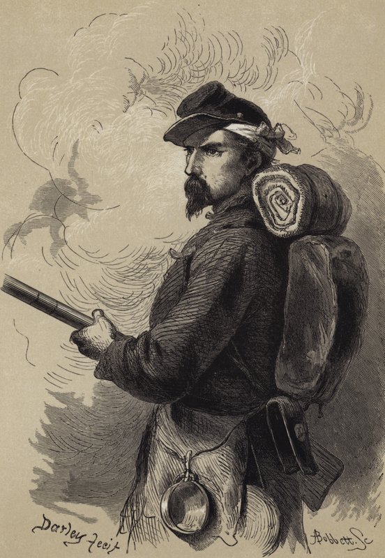 Soldat de la Guerre Civile Américaine - after Felix Octavius Carr Darley