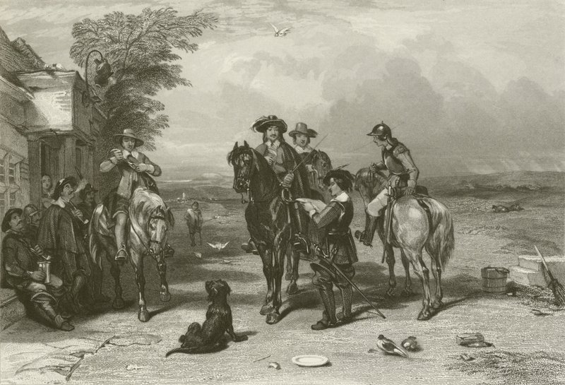 Le Roi en route vers les Écossais - after George Cattermole