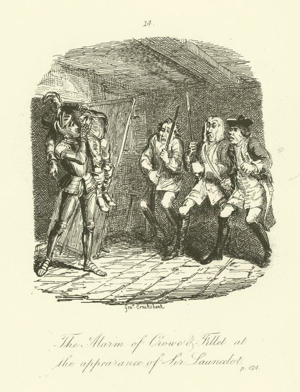 Illustration pour Launcelot Greaves de Tobias Smollett - after George Cruikshank