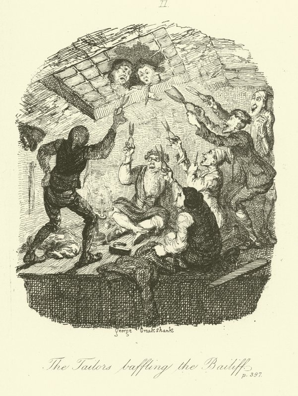 Illustration pour Peregrine Pickle de Tobias Smollett - after George Cruikshank