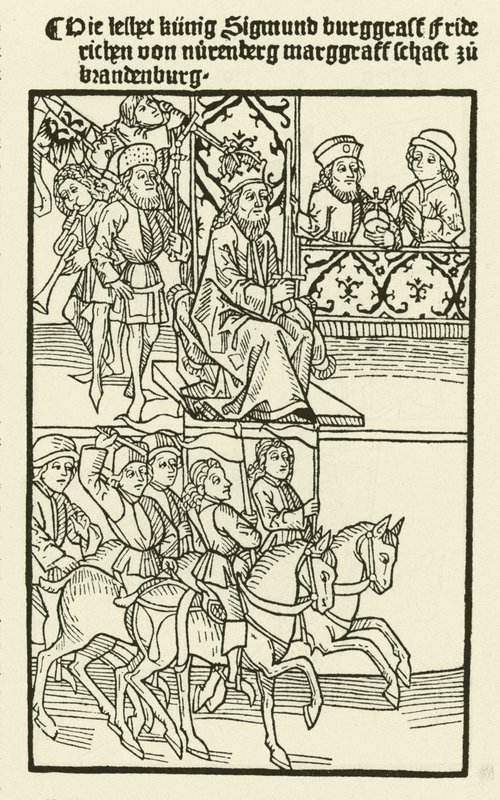 Investiture de Frédéric Ier de la maison de Hohenzollern comme margrave de Brandebourg, 1415 - after German School