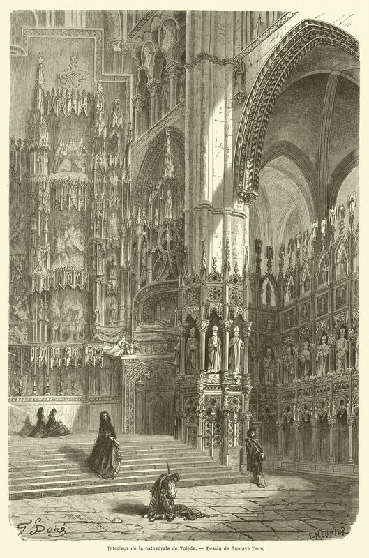 Intérieur de la cathédrale de Tolède - Gustave after Dore