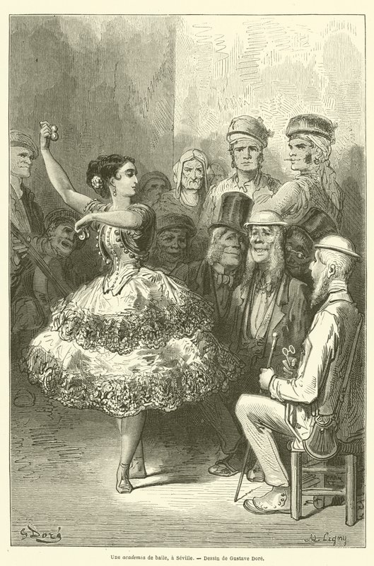 Une académie de danse, à Séville - Gustave after Dore