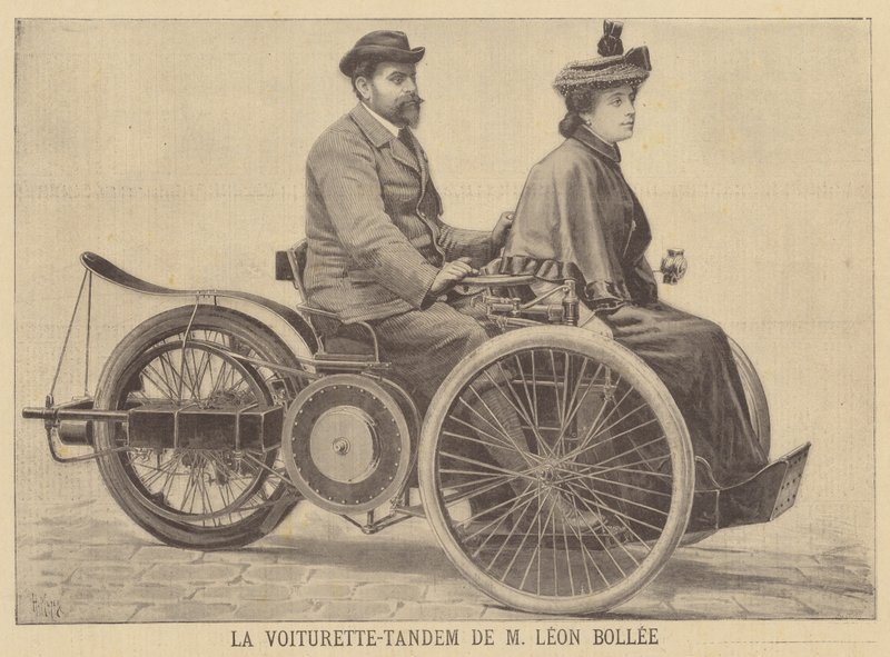 Voiturette tandem Léon Bollée - after Henri Meyer