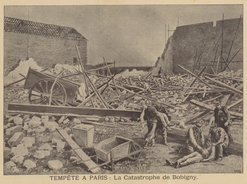 Dégâts de la tempête à Bobigny, Paris - after Henri Meyer