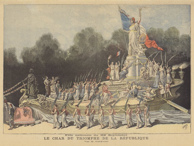Le Triomphe de la République, char à la fête nationale commémorant le centenaire - after Henri Meyer