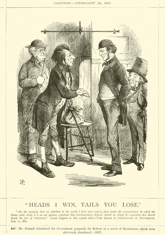 Face je gagne, pile tu perds - after John Tenniel