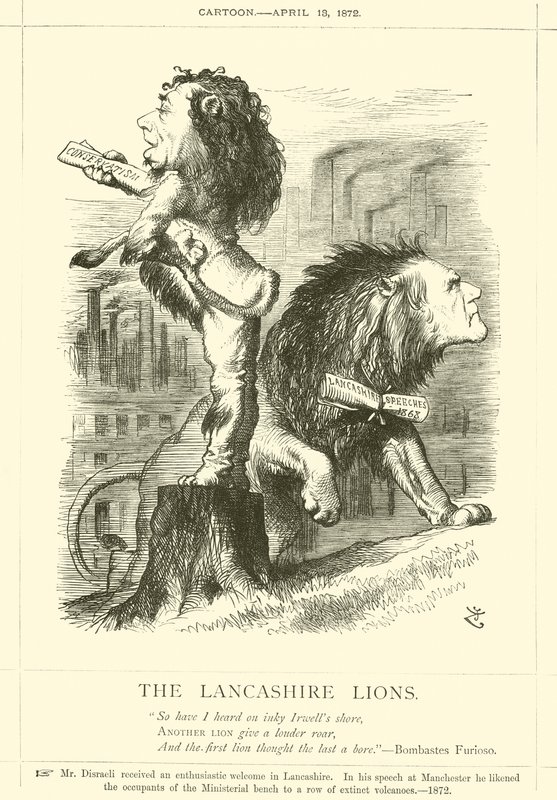 Les lions du Lancashire - after John Tenniel