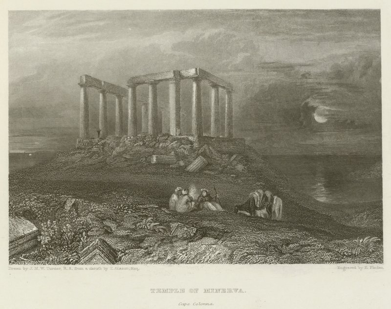 Temple de Minerve, Cap Colonna - after Joseph Mallord William Turner