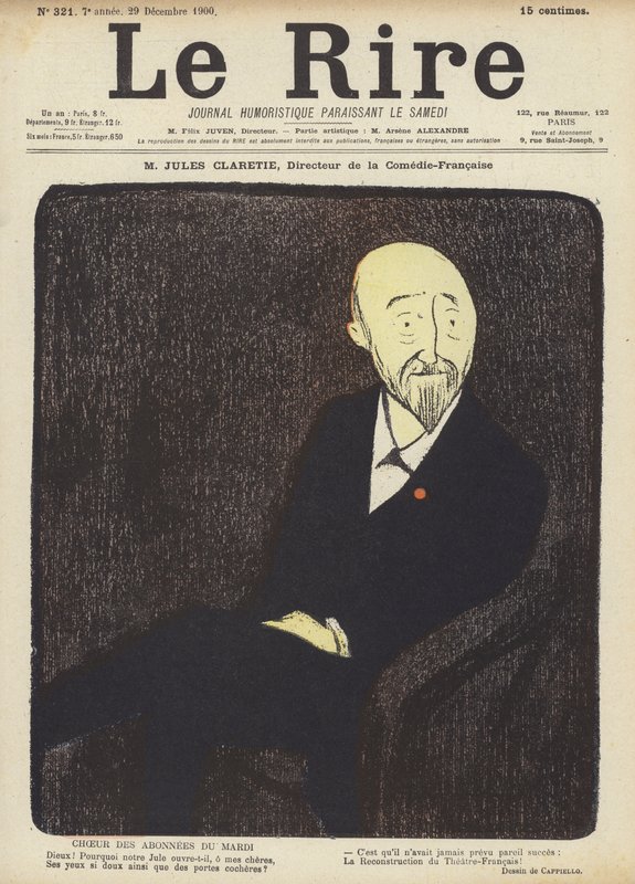 Jules Claretie, Directeur de la Comédie-Française, Illustration pour Le Rire - after Leonetto Cappiello