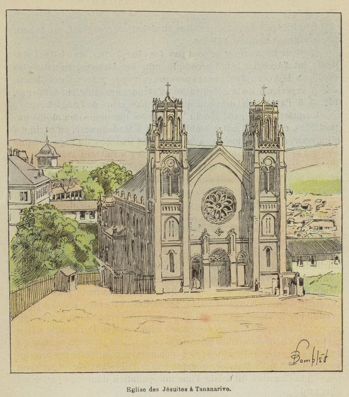 Église des Jésuites à Tananarive - after Louis Charles Bombled