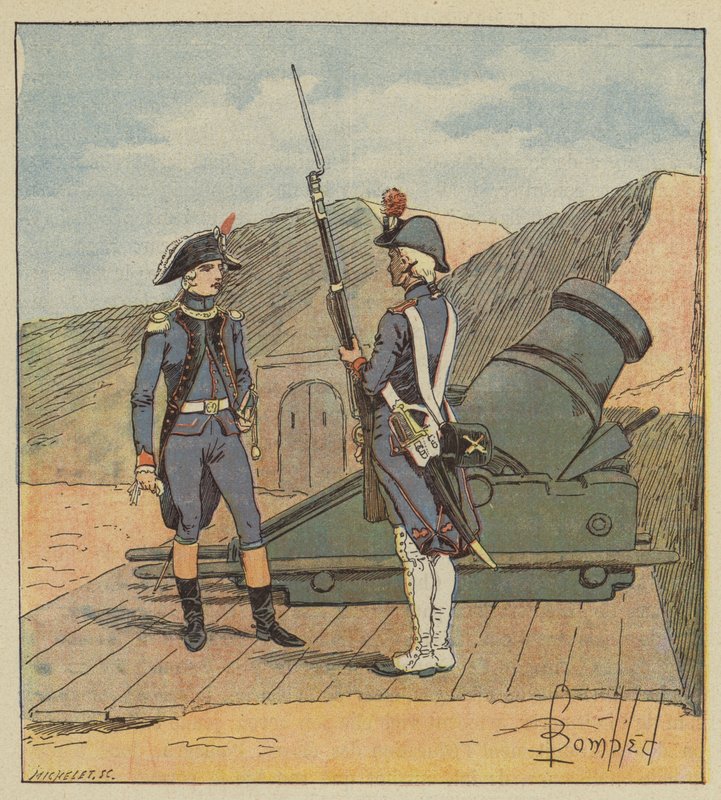 En 1787, Napoléon entra au régiment de La Fère - after Louis Charles Bombled