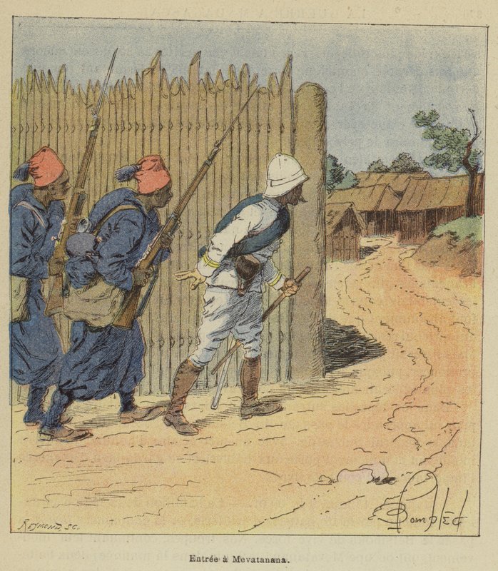 Entrée à Mevatanana - after Louis Charles Bombled