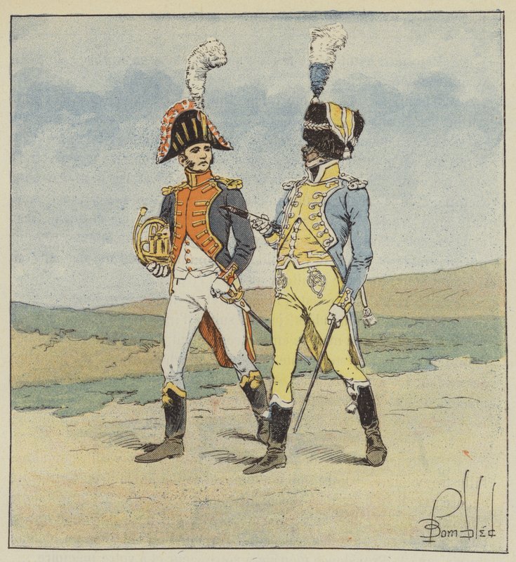 Garde impériale, Musiciens des 1er et 2e régiments de grenadiers - after Louis Charles Bombled