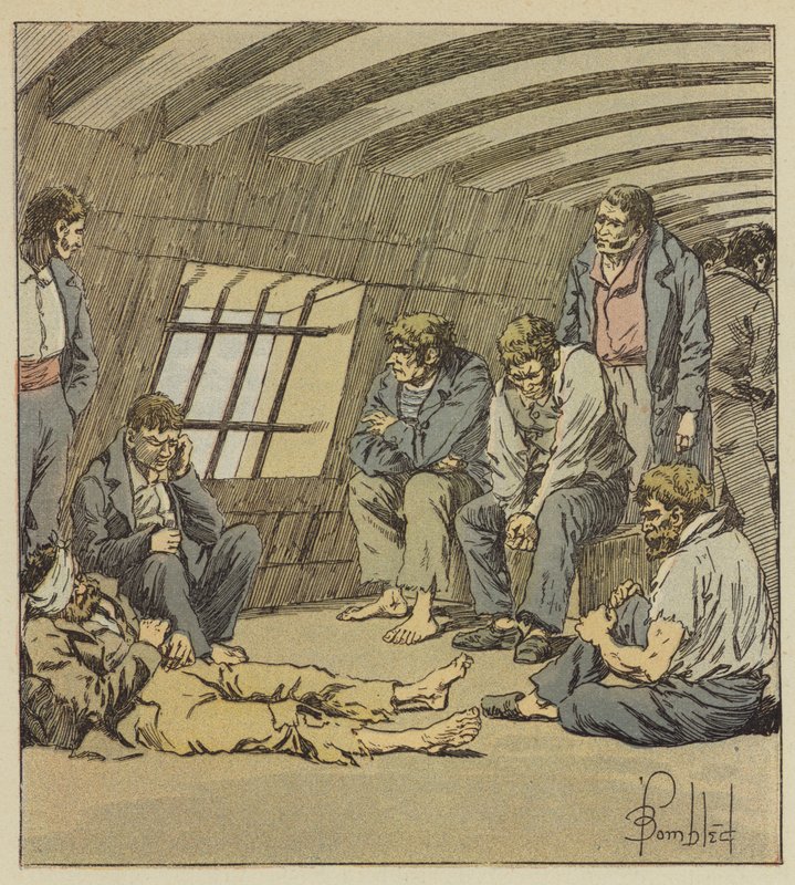 La plupart de nos bons matelots étaient prisonniers en Angleterre - after Louis Charles Bombled