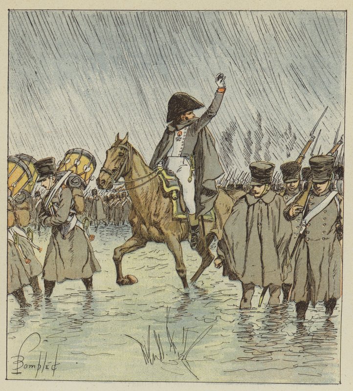Le débordement surprit les troupes en pleine opération - after Louis Charles Bombled
