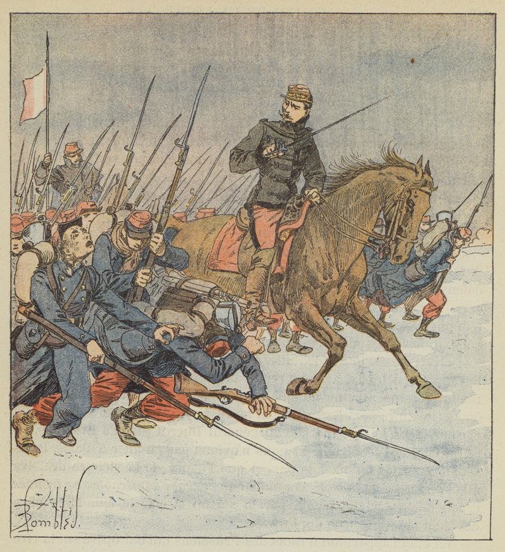 Le général Deflandre entraîne un bataillon à l