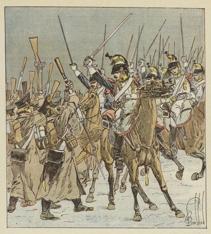 Les cuirassiers de Doumerc font 1,800 Russes prisonniers - after Louis Charles Bombled