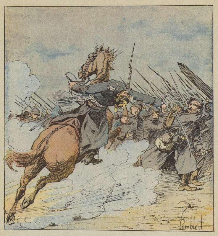 Mort du colonel de Kontski - after Louis Charles Bombled