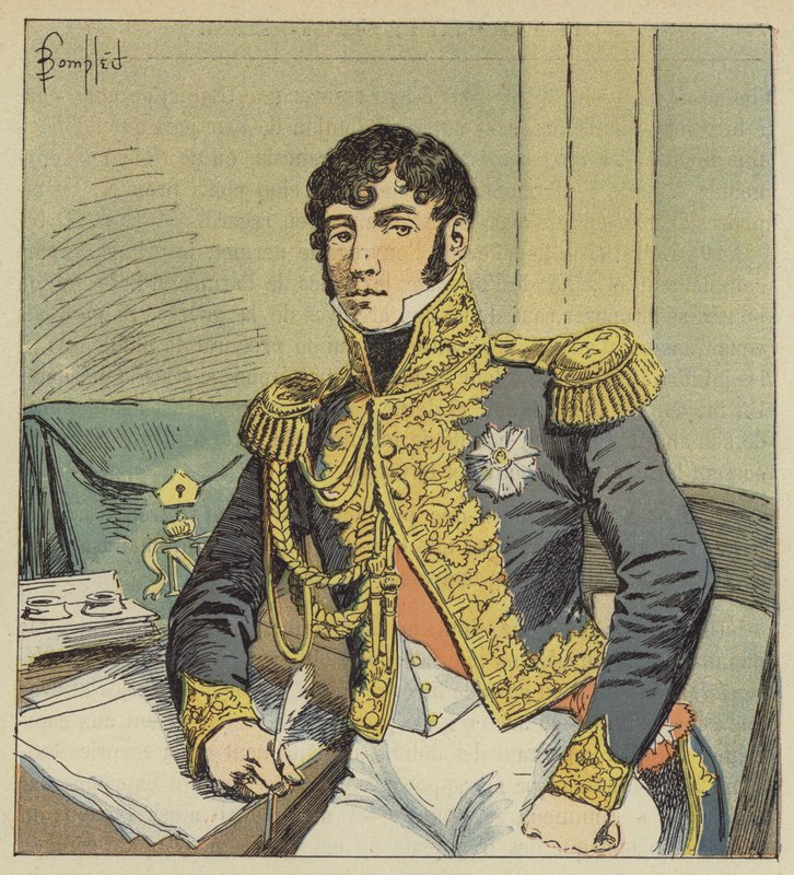 Portrait du comte de Montholon, exécuteur testamentaire de Napoléon - after Louis Charles Bombled