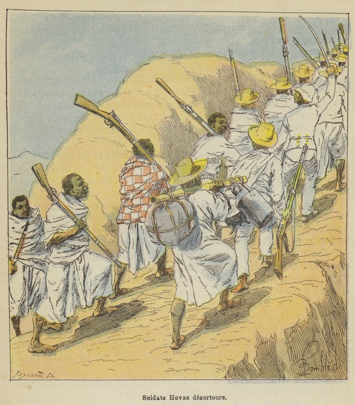 Soldats Hovas déserteurs - after Louis Charles Bombled