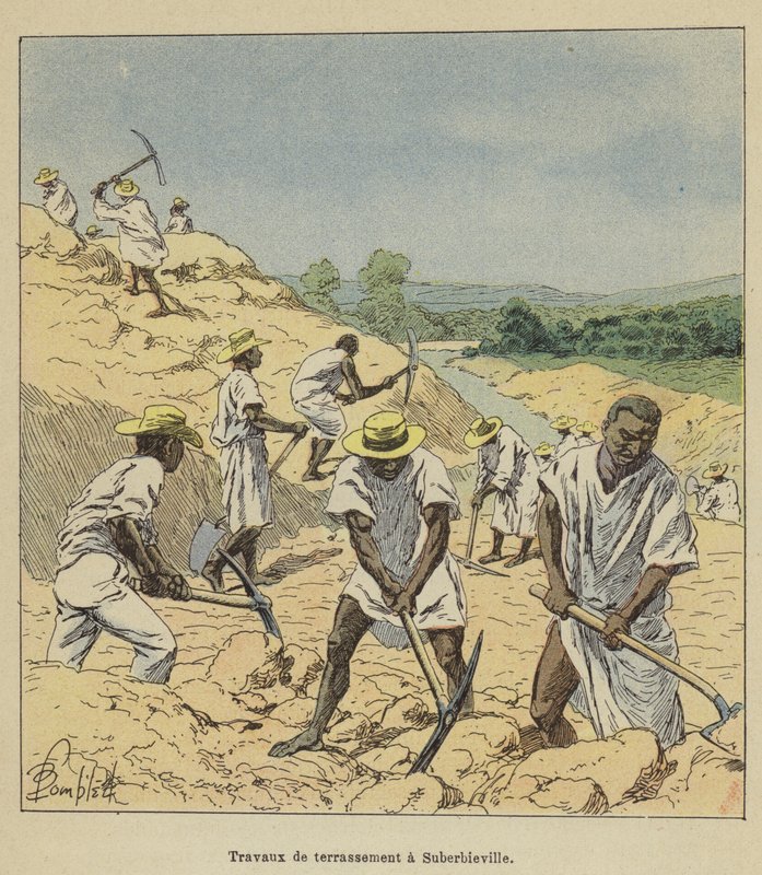 Travaux de terrassement à Suberbieville - after Louis Charles Bombled