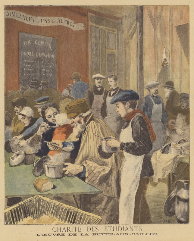 Charité des étudiants - after Oswaldo Tofani