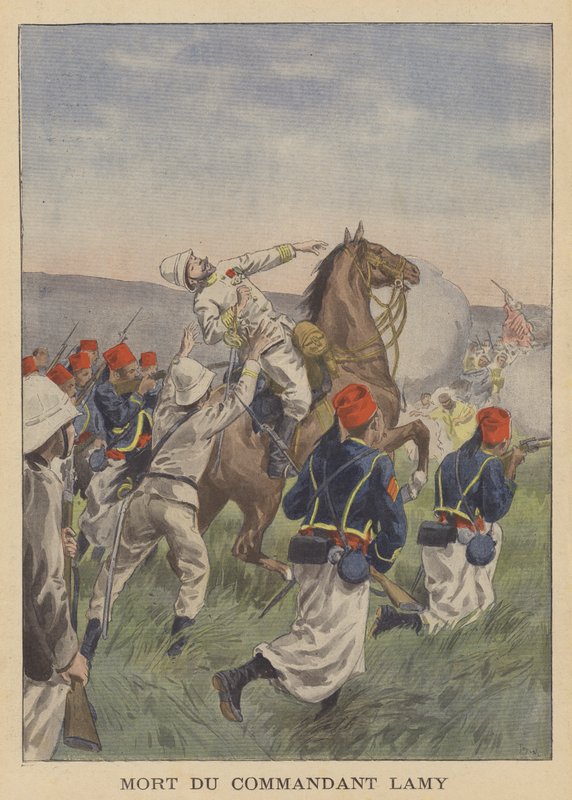 Mort du Major Lamy à la bataille de Kousseri - after Oswaldo Tofani