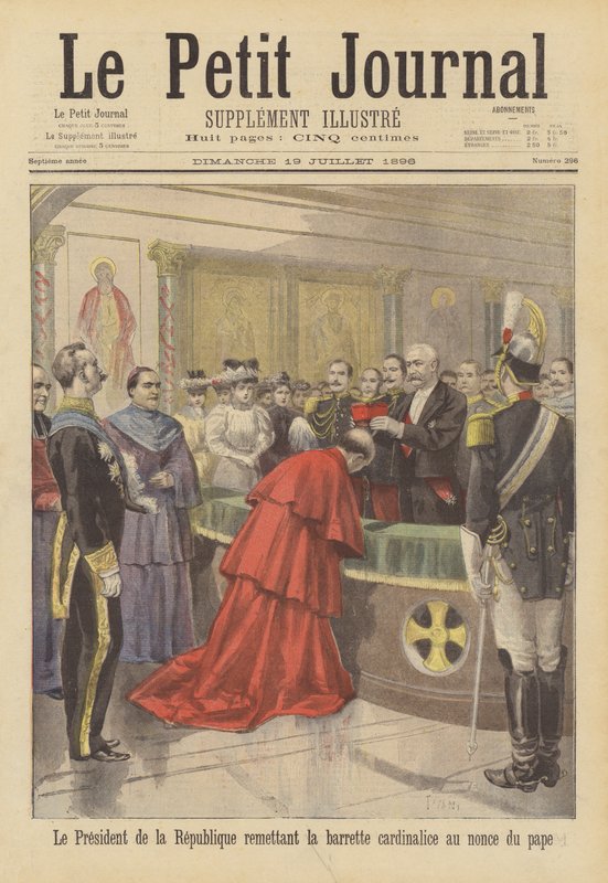 Le président Faure de France plaçant la calotte cardinalice sur la tête du nonce papal - after Oswaldo Tofani