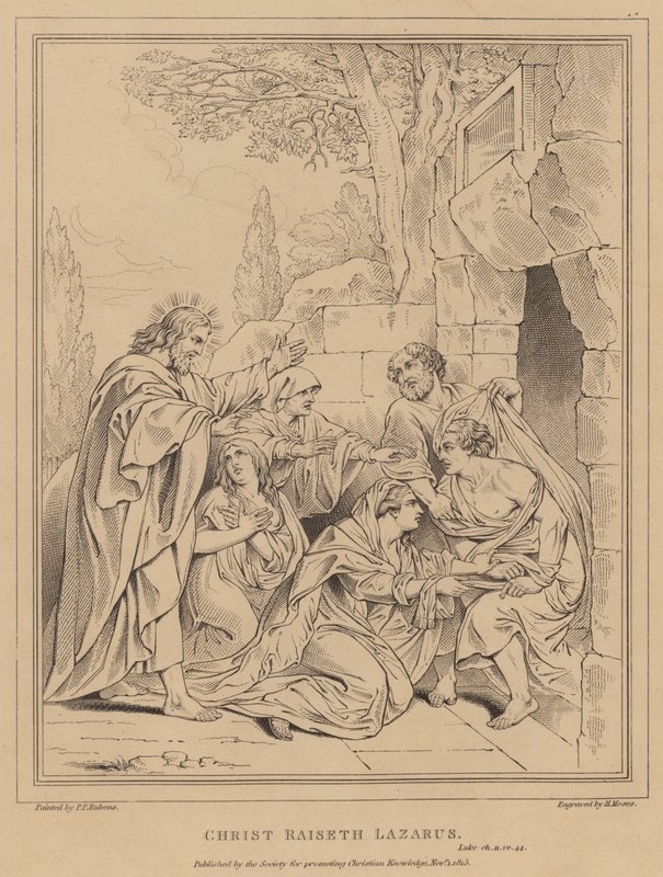 Christ ressuscite Lazare, Luc - after Peter Paul Rubens