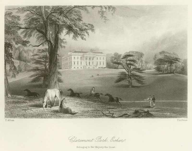 Claremont Park, Esher, appartenant à Sa Majesté la Reine - after Thomas Allom