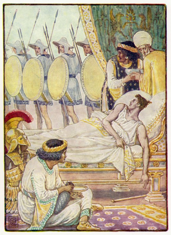 Avec un effort, il les regarda passer - after Walter Crane