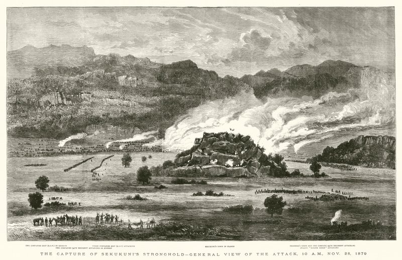 La capture du bastion de Sekukuni, vue générale de l