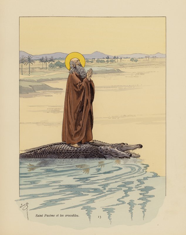 Saint Pachomius et les crocodiles - pseudonym for Onfray de Breville Jacques Job
