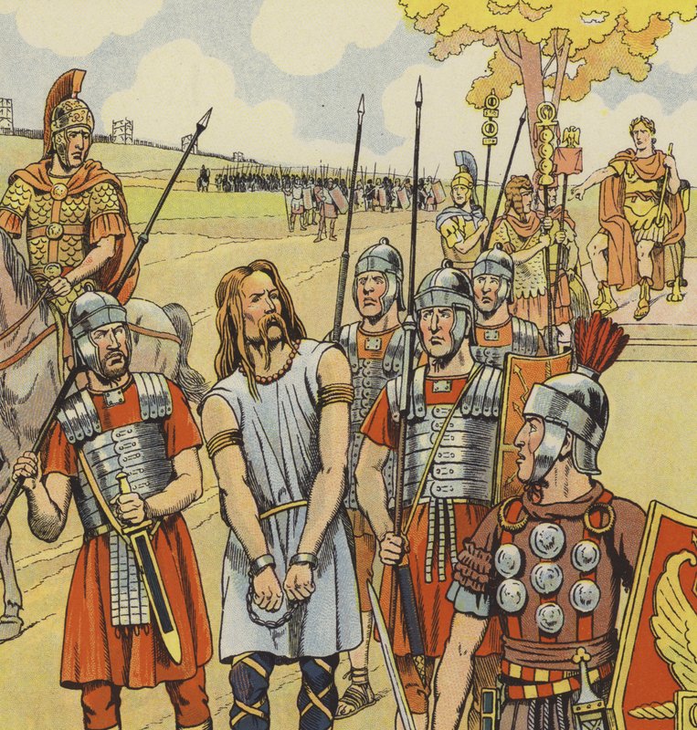 Vercingétorix se rend à Jules César, 52 av. J.-C. - pseudonym for Onfray de Breville Jacques Job