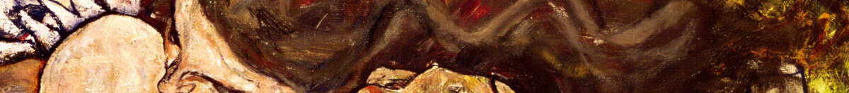 L'Étreinte, 1917 (Egon Schiele), Detail: Verschlungene Köpfe