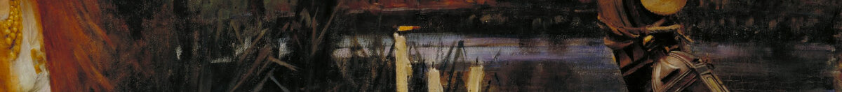 La Dame de Shalott (John William Waterhouse), Detail: Bootsbug mit Laterne