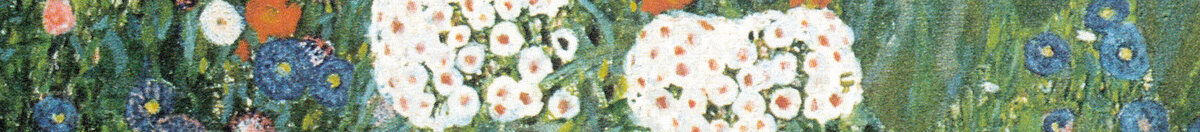 Jardin de ferme avec tournesols (Gustav Klimt), Detail: Weiße Blütenbüschel