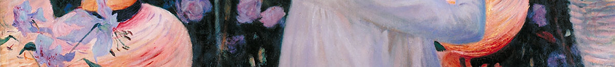 Œillet, lys, lys, rose (John Singer Sargent), Detail: Lampions und Lilien links