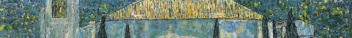 Église à Cassone (Gustav Klimt), Detail: Goldenes Kirchendach