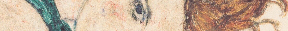 Femme assise au genou relevé (Egon Schiele), Detail: Gesicht mit rotem Haar